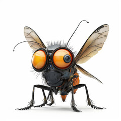 Fototapeta premium 3d fly character on white background