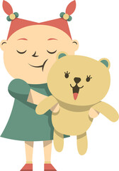 girl with teddy bear