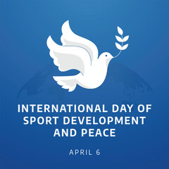 International Day of Sport for Development and Peace vector design template good for celebration usage. flat design. eps 10.