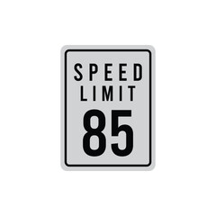 speed limit sign icon vector