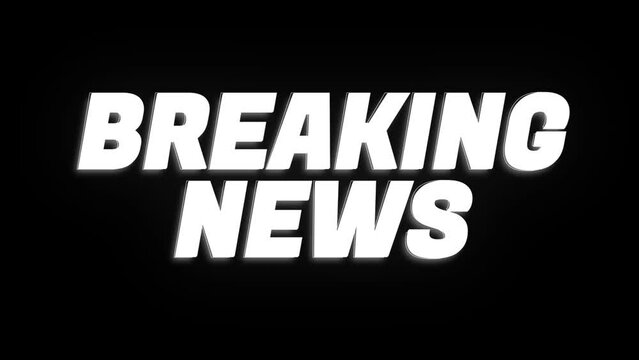 Breaking news intro animation with fused particle effects. Text animation with Black background. Can be used for news broadcast production or TV stations etc.