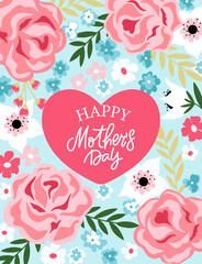 Card template for mother's day