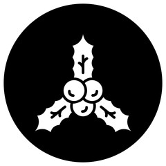 Holly Vector Icon Design Illustration