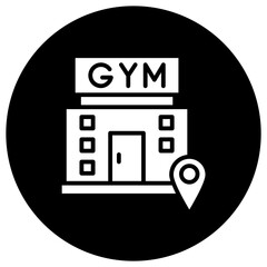 Gym Location Vector Icon Design Illustration