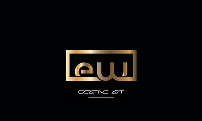 EW, WE, E, W abstract letters logo monogram