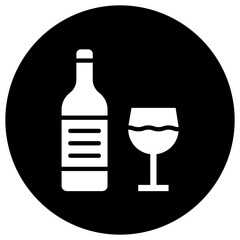 Alcoholic Drink Vector Icon Design Illustration