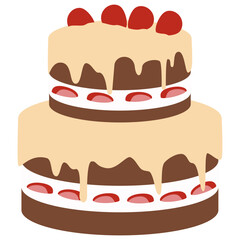 Chocolate Strawberry Layer Cake