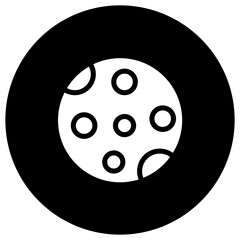 Full Moon Vector Icon Design Illustration