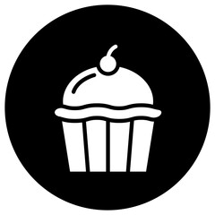 Cupcake Vector Icon Design Illustration