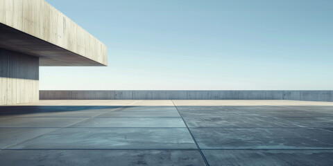 Obraz premium Sleek empty asphalt and concrete merge in an outdoor expanse endless copyspace awaiting imagination