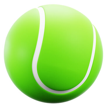 3d Tennis  Ball. Sport and Game competition concept. 3D Render Cartoon Style. 