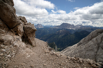 First world war monument in Searut, Marmolada, Dolomites, Italy