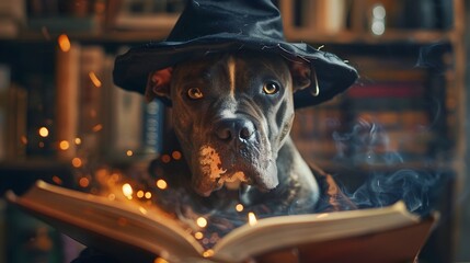 Witch-Inspired Halloween Costume for a Dog