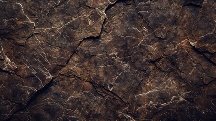 A dark brown, rough mountain surface provides the texture for the background, resembling dark rock.