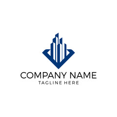 Luxury Real Estate Apartment Logo Vector Icon