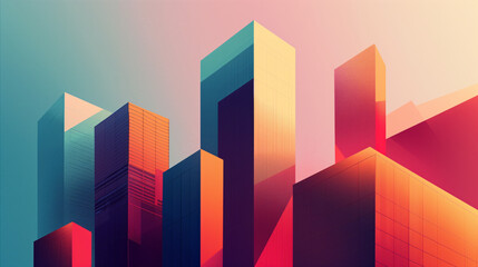 Intriguing Desktop Wallpaper featuring Minimalist Architecture: Abstract Shapes and Delicate Textures
