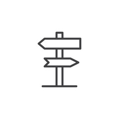 Direction guidance line icon