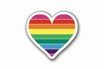 LGBTQ Sticker self improvement design. Rainbow love support motive love discourse diversity Flag illustration. Colored lgbt parade legal protections. Gender speech androgynous