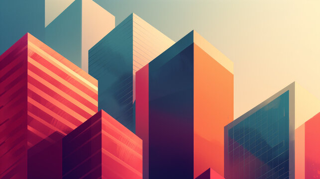 Intriguing Desktop Wallpaper featuring Minimalist Architecture: Abstract Shapes and Delicate Textures