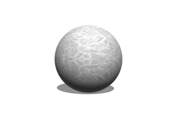 3d sphere with reflection. 3d sphere with shadow. 3d silver sphere	