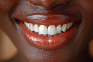 Beautiful Smile of a Woman With White Teeth