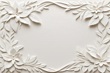 The texture is a three-dimensional drawing of white color. Background for postcards in retro style for the wedding