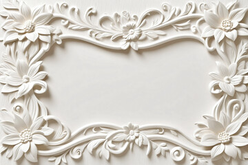 The texture is a three-dimensional drawing of white color. Background for postcards in retro style for the wedding