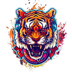 As the tiger attacked, its color drop closed