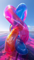 Abstract Colorful Background with Liquid Shapes. Rainbow colors. Suitable for modern design projects.