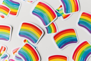 LGBTQ Sticker lgbtq pride sticker for window design. Rainbow intrepid sticker motive empathetic diversity Flag illustration. Colored lgbt parade nonchalant. Gender speech bliss