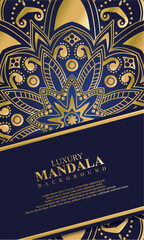 Decorative mandala for print, poster, cover, brochure, flyer, banner. Luxury mandala background with golden arabesque pattern Arabic Islamic east style. 