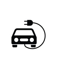 electric car icon, vector best flat icon.