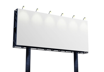 Billboard mockup template, PNG transparency with shadow