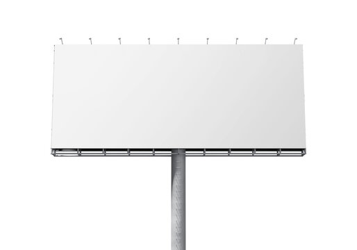 Billboard mockup template, PNG transparency with shadow