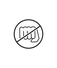 no punch icon, vector best line icon.