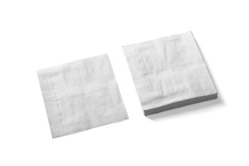 Paper Napkin Stack Mockup, PNG transparency with shadow