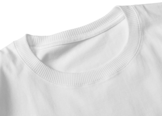 Logo mockup T-Shirt neck label, PNG transparency with shadow