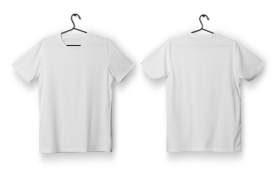 Realistic T-Shirt mockup template, PNG transparency with shadow