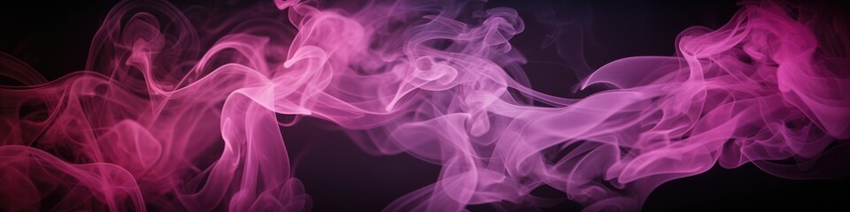 Abstract pink smoke on a dark background. An atmosphere of mystery and magic. The texture of steam and smoke.