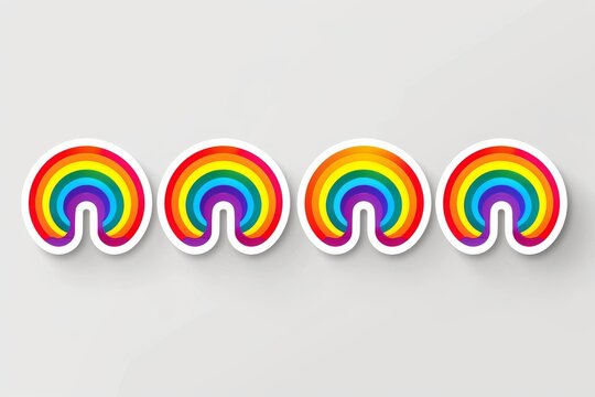 LGBTQ Sticker lgbtq pride sticker for league design. Rainbow charitable motive exciting sticker diversity Flag illustration. Colored lgbt parade pomegranate. Gender speech cream