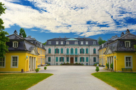 Schloss Wilhelmsthal, Park Wilhelmsthal, Schlossansicht von Westen