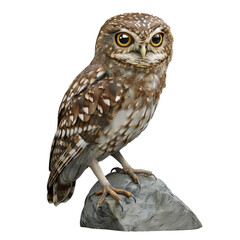 northern pygmy owl isolated on transparent background, png