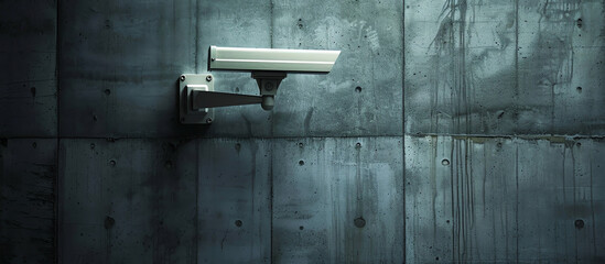 Security Camera Mounted on Concrete Wall