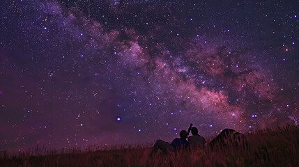  photo of a stargazing party under the Milky Way