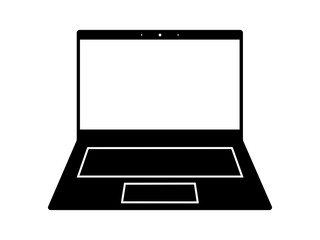 Laptop icon vector. Laptop vector design and illustration. Laptop silhouette isolated white background