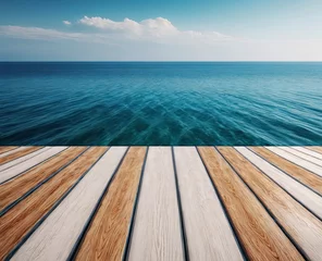  Wooden planks on the pier © jozzeppe777