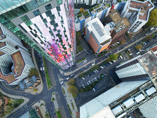Aerial View of West Croydon London City of England Great Britain. November 20th, 2023