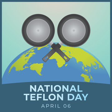 National Teflon Day design template good for celebration usage. telfon image. teflon vector image. flat design. vector eps 10.