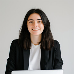 LinkedIn profile picture, 27 years old, white female, very straight