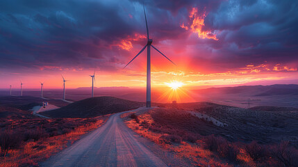 Windmills. a source of renewable energy. 